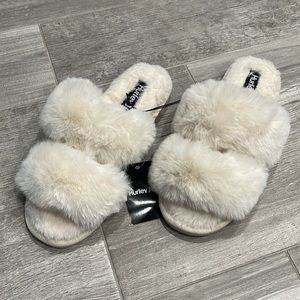 Hurley Plush Faux Fur Slippers